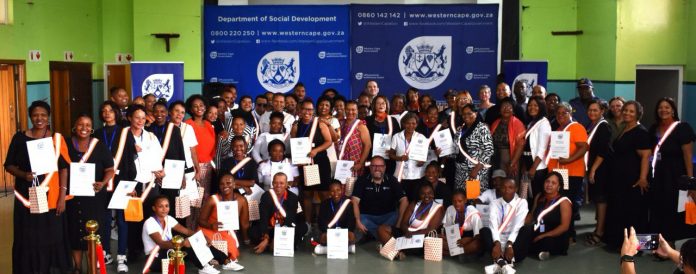 Group photo of all the Central Karoo GBV Ambassadors with Minister Jaco Londt, DSD and municipal officials