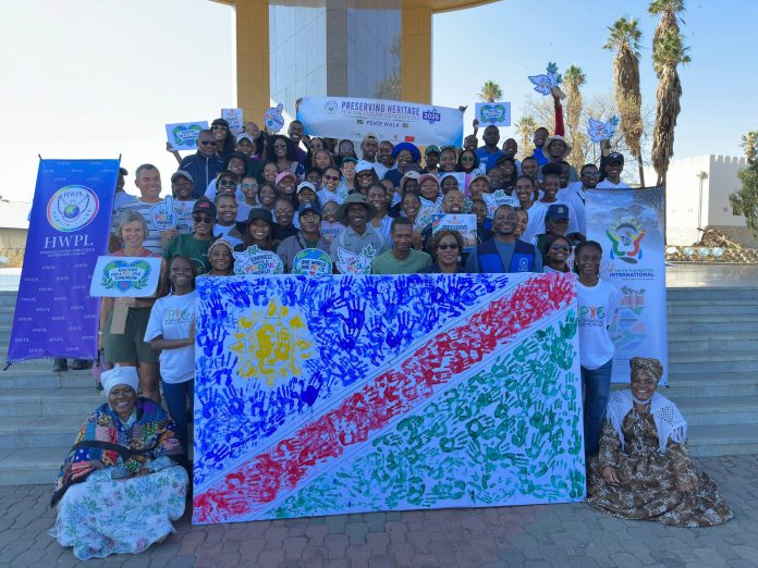 2. A symbol of many hands coming together to build the Namibia they want