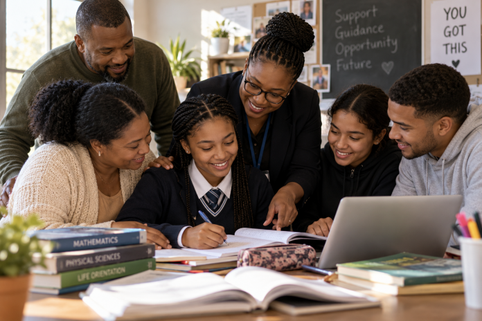 Community supporting a learner preparing for the Western Cape matric exams 2026